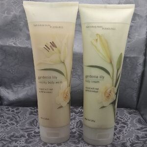 Bath & Body Works Retired Gardenia Lily Creamy Body Wash and Body Cream 8oz each